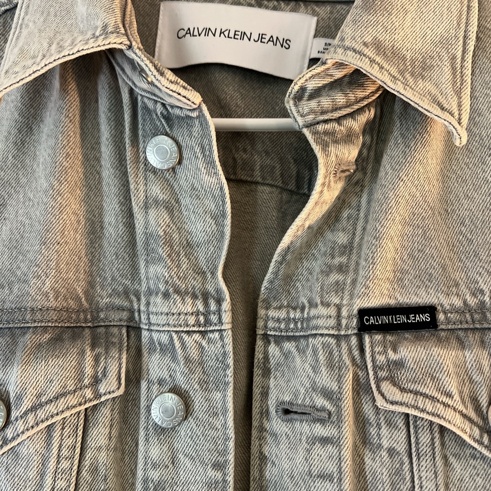 Grey calvin klein jacket denim